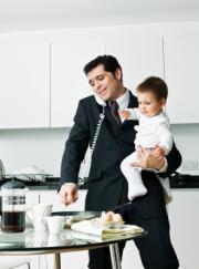 buisness man parenting child